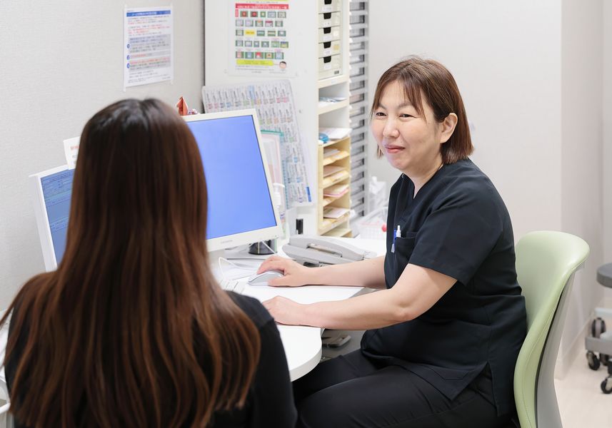 婦人科外来受付の様子